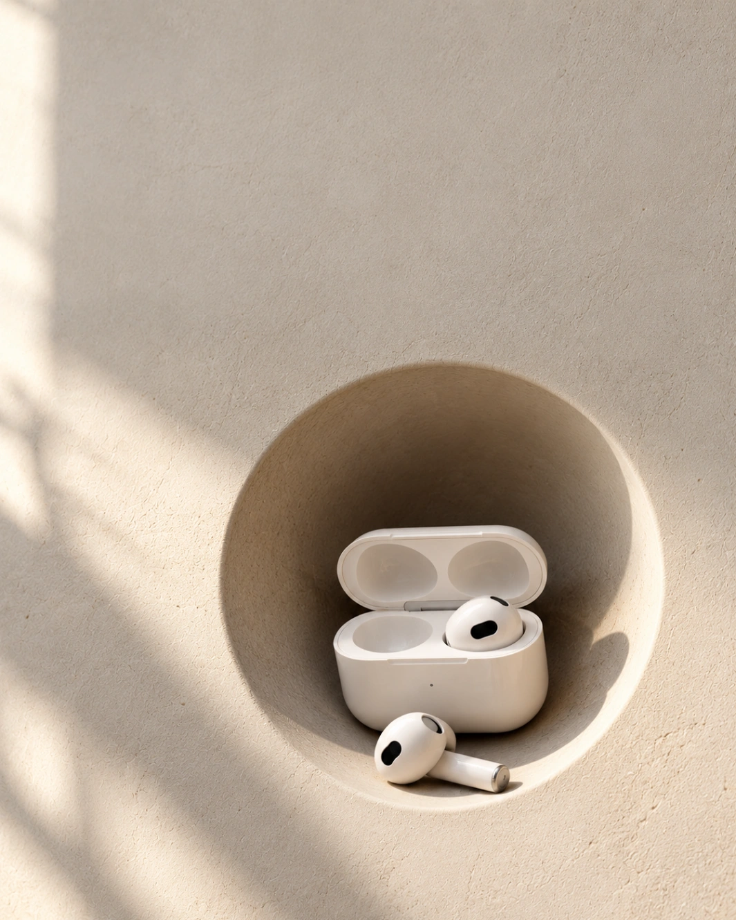Wall-Niche Earbuds Billboard Shot