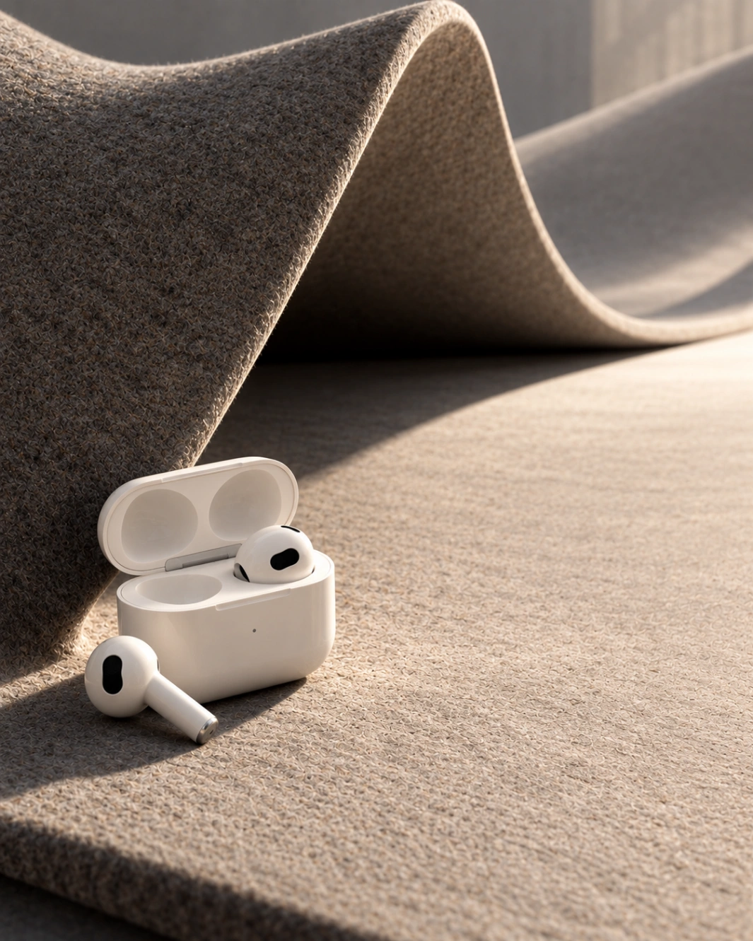 Felt-Wave Earbuds Sculpture Ad