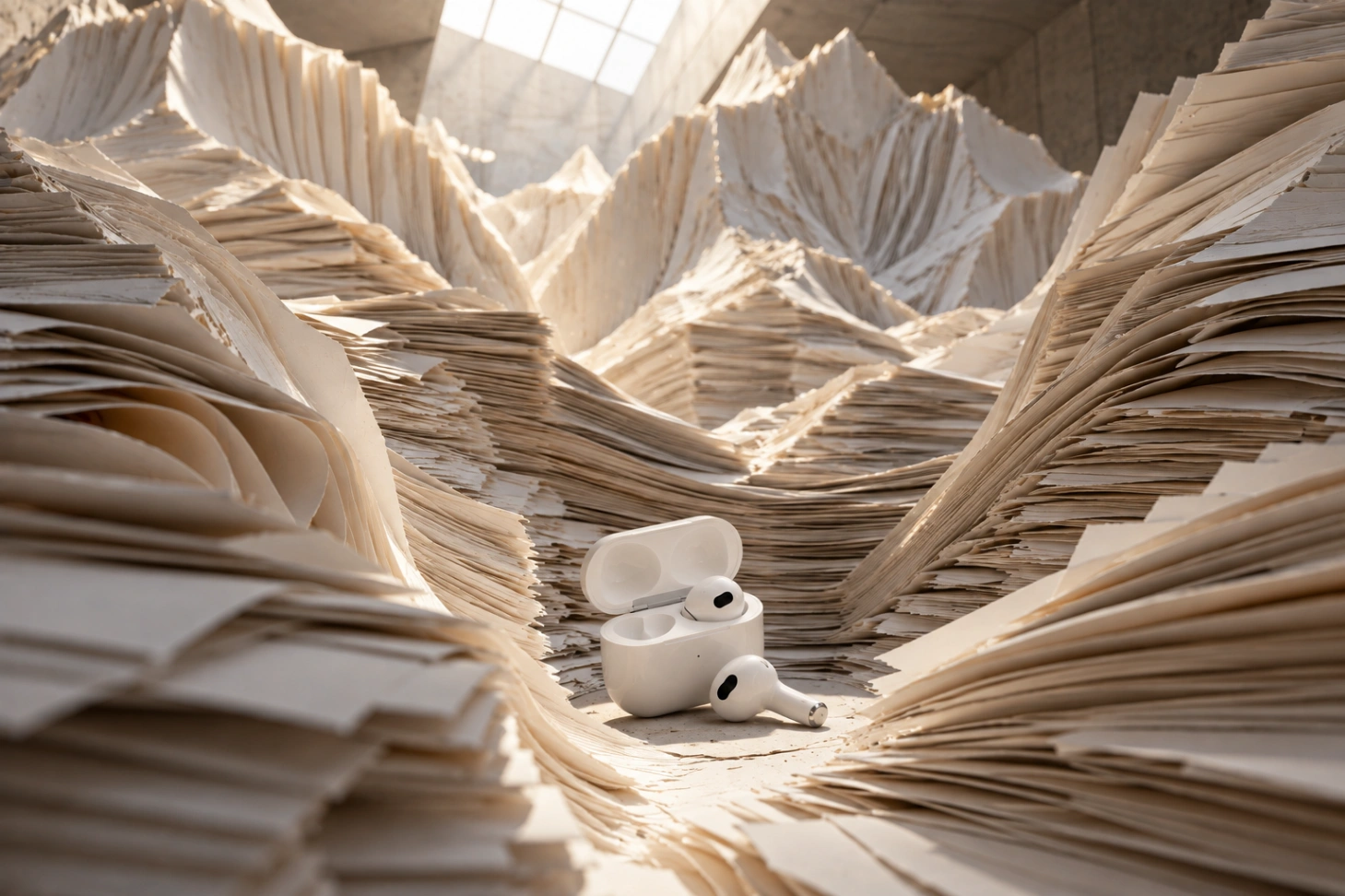 Paper-Mountain Earbuds Scale Ad