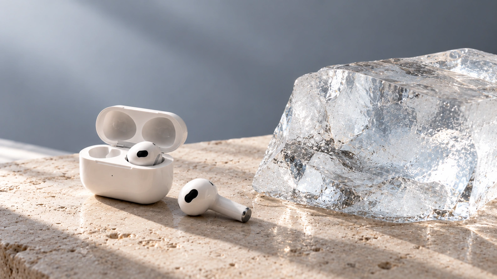 Ice-Block Earbuds Contrast Shot