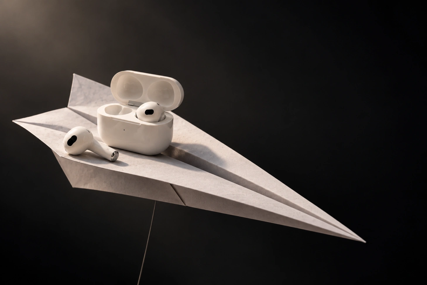 Paper-Plane Earbuds Surreal Ad
