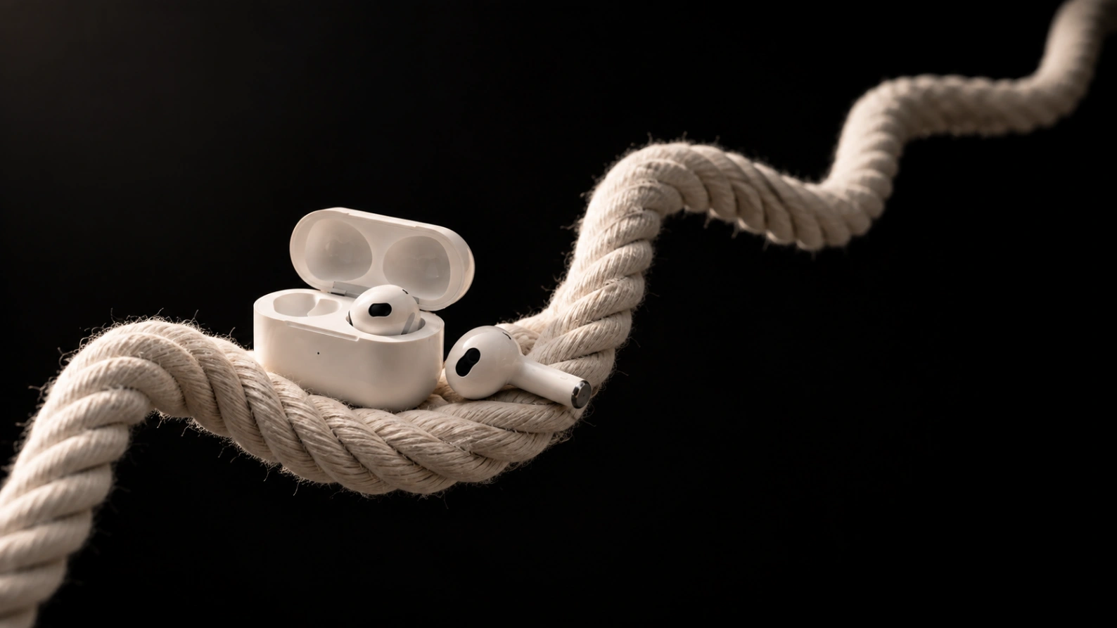 Cotton-Cord Earbuds Abstract Ad